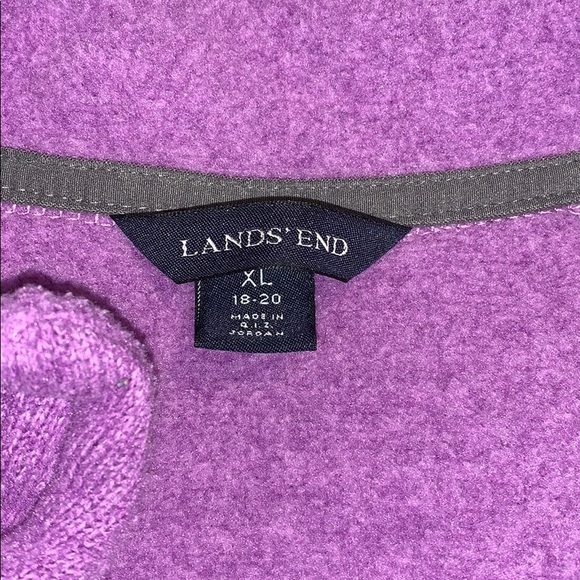 EUC Lands End Purple Girls Fleece - Picture 4 of 4